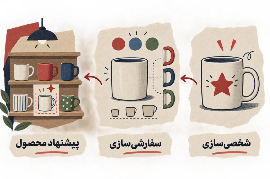 تفاوت شخصی سازی با سفارشی‌سازی و پیشنهاد محصول