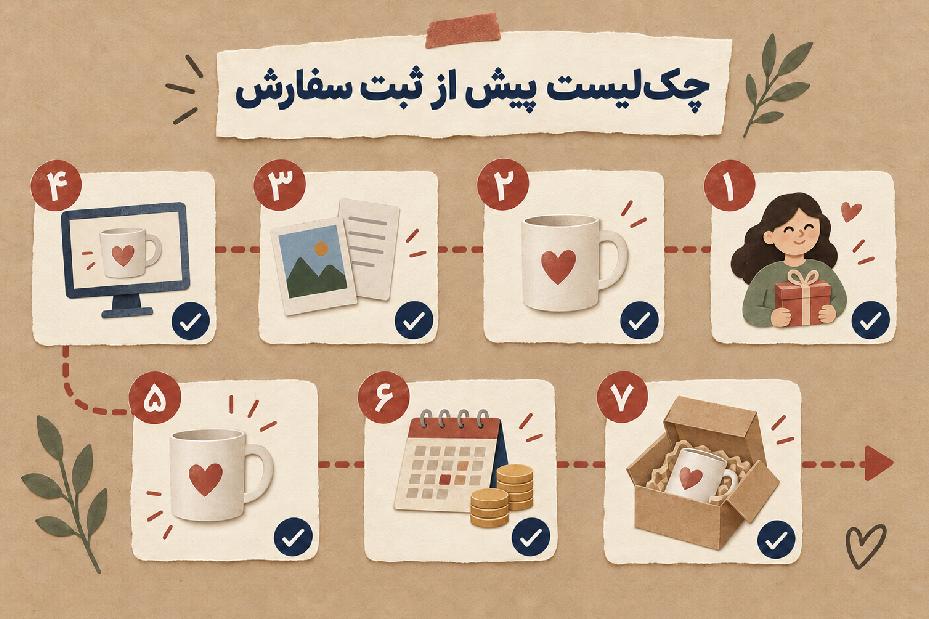 چک‌لیست پیش از ثبت سفارش